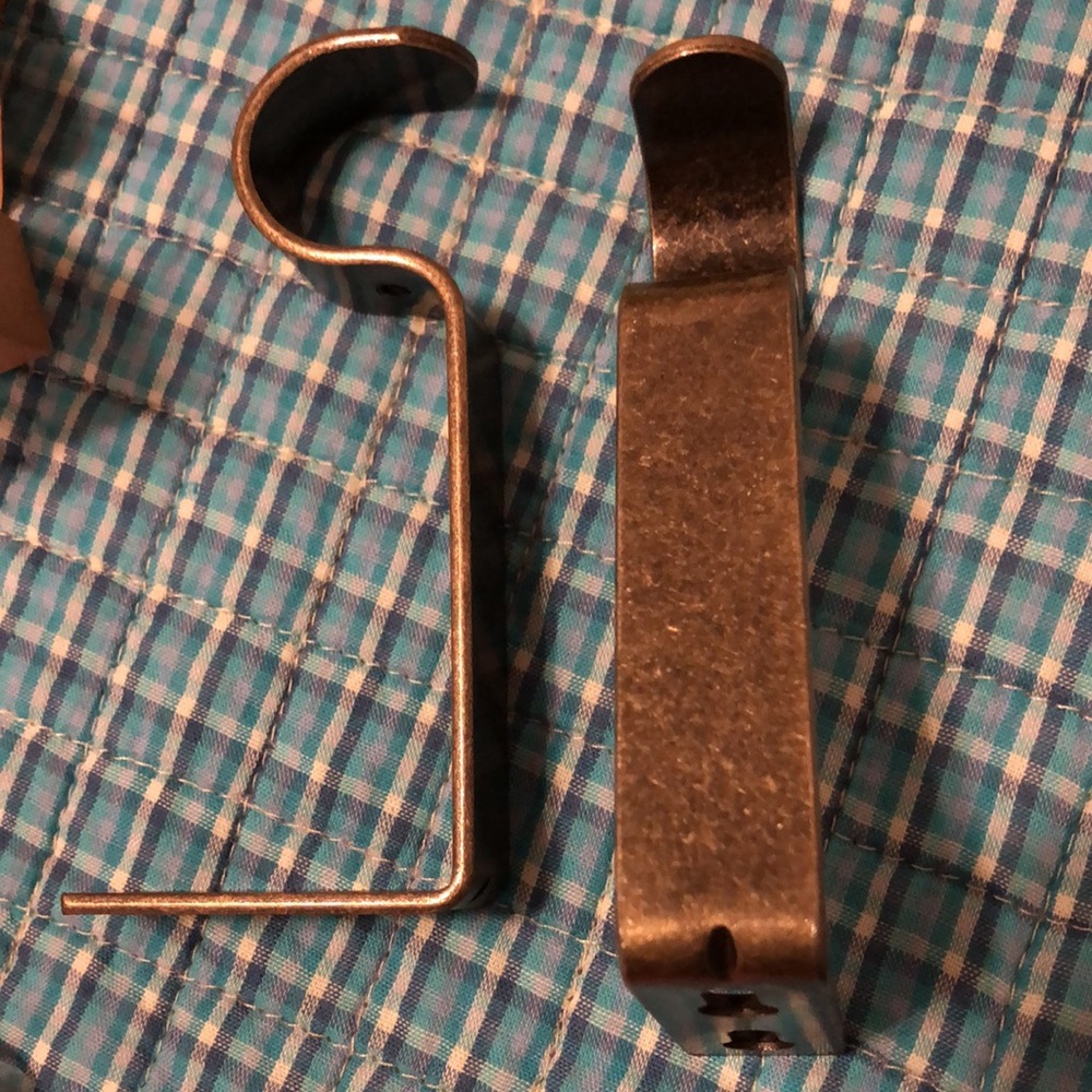 🆕 CURTAIN ROD BRACKETS Antique brass gold heavy duty rod brackets NIB